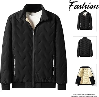 Amazon.com: ANUFER Mens Winter Warm Quilted Fleece Lined